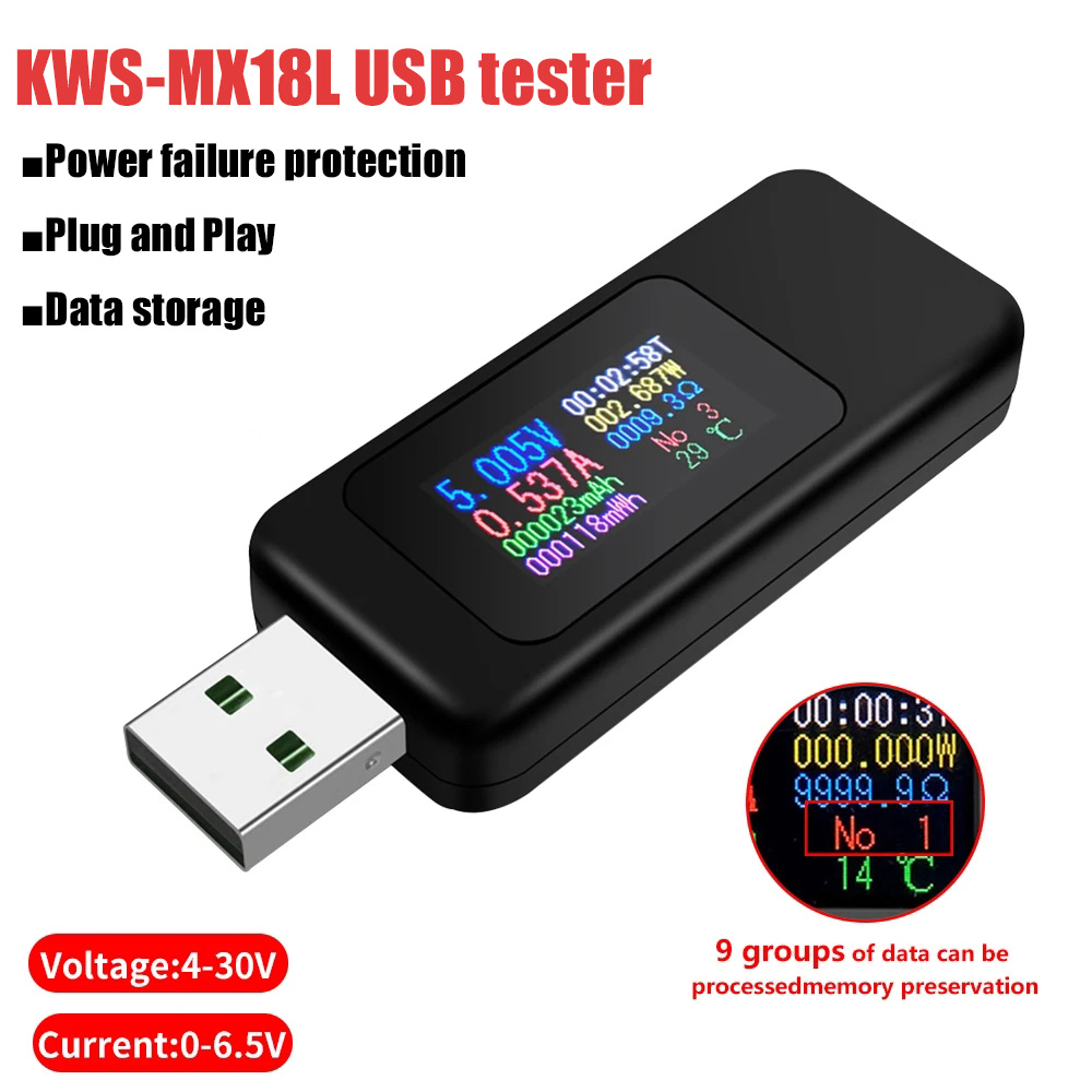Power Supply Tester - Tester USB 10 in 1 Voltmetro