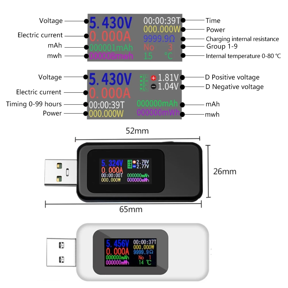 Tester USB 10 in 1 Voltmetro d - Power Supply Tester recensione e prezzo